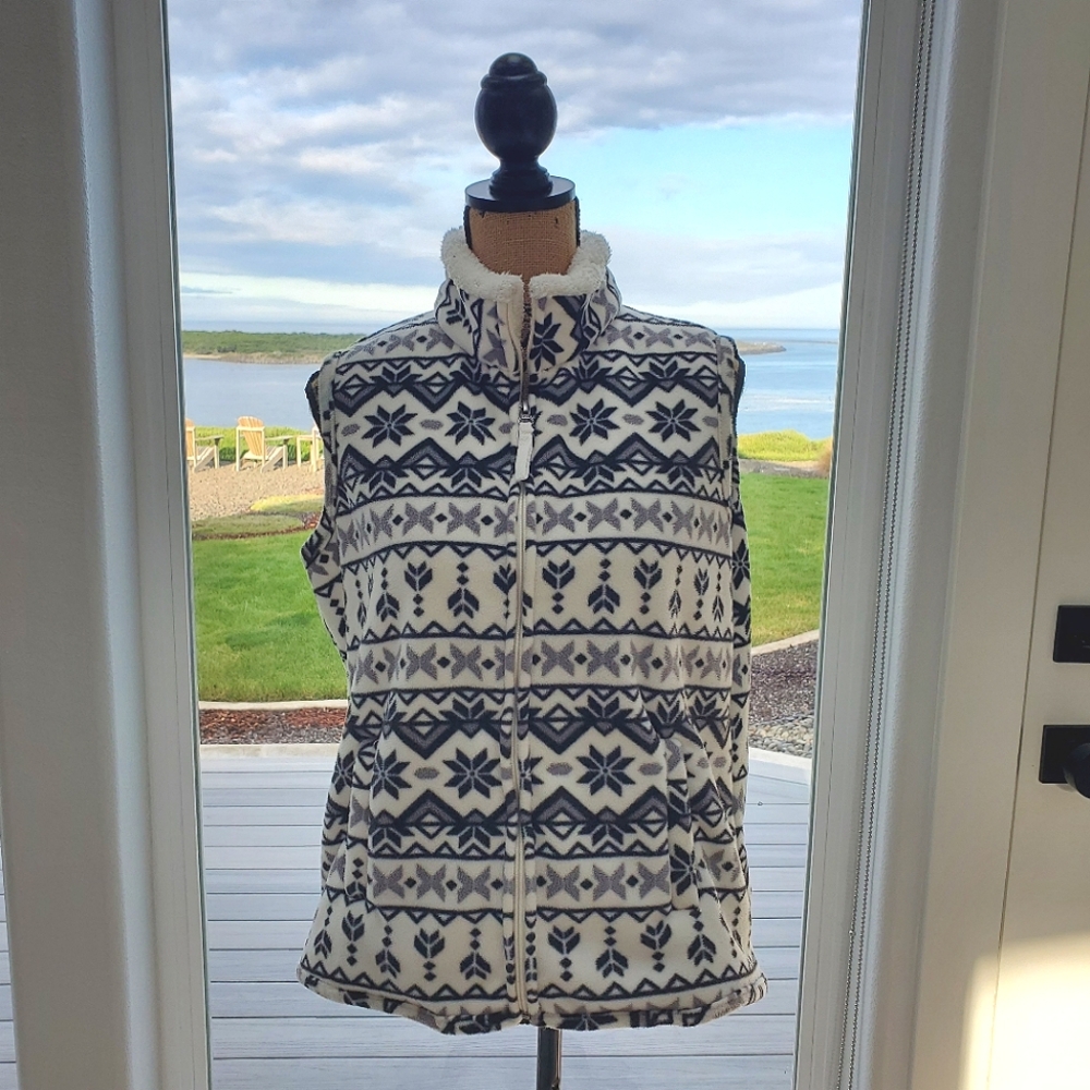 Great Northwest Indigo Fleece Vest. Size Large (no size tag)